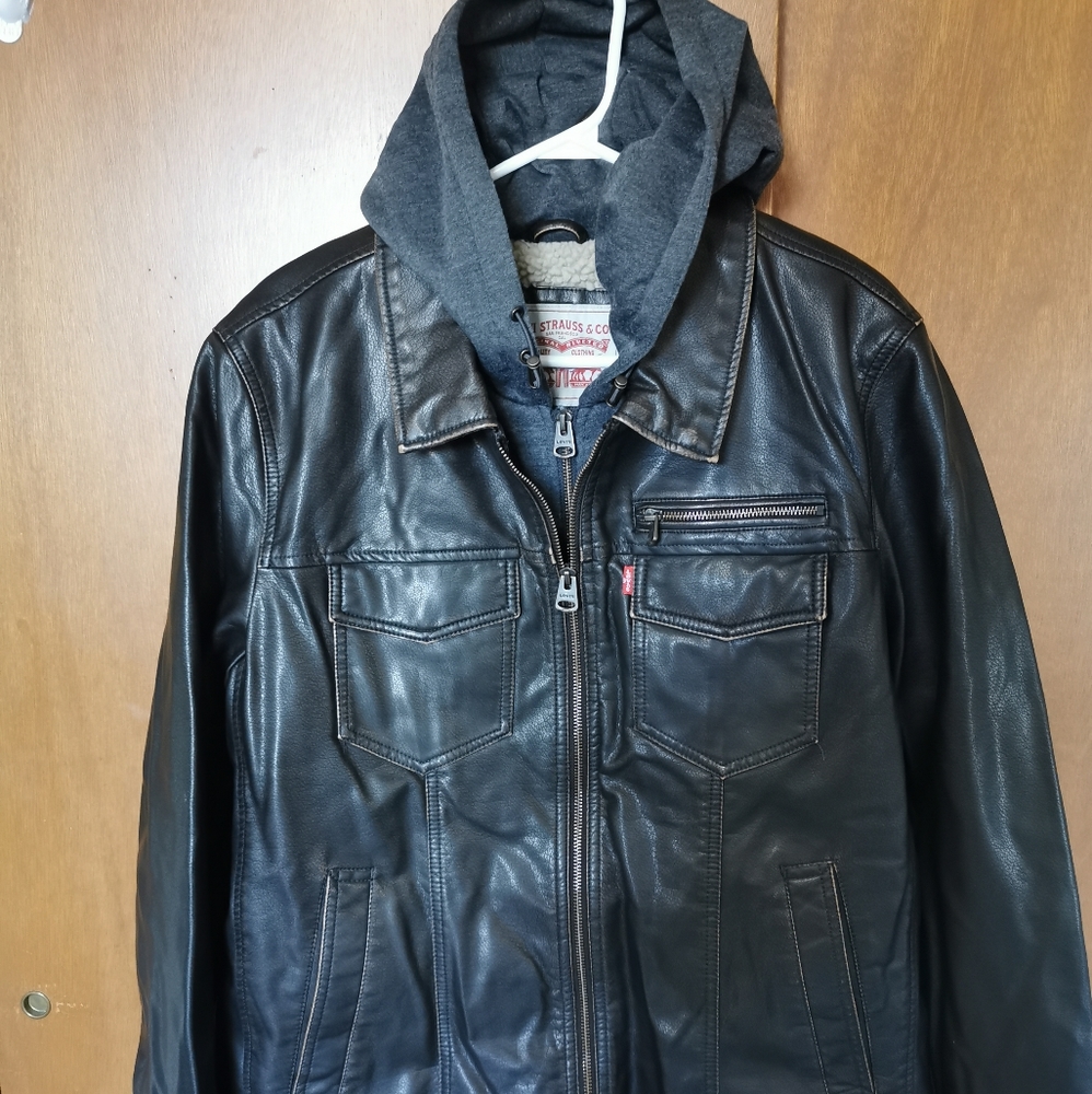 NWT Levis Men Faux Leather Jacket